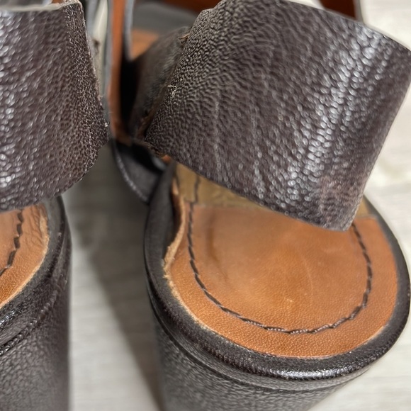 See By Chloe brown platform chunky heeled sandals Size 7 open toe designer cute - Picture 8 of 15